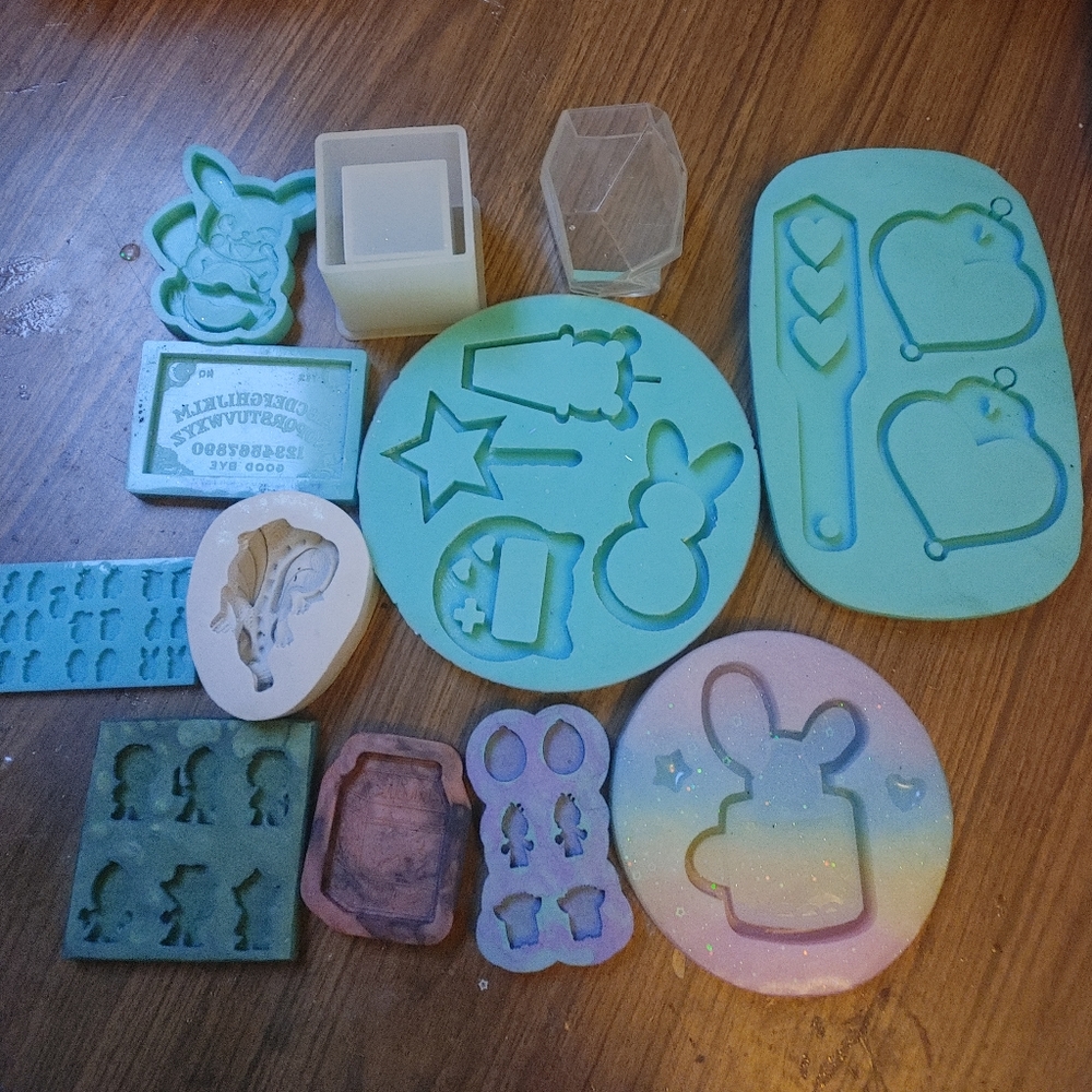 Resin Mold Destash Lot of 14 Huge And Mini Resin Molds For Epoxy Resin